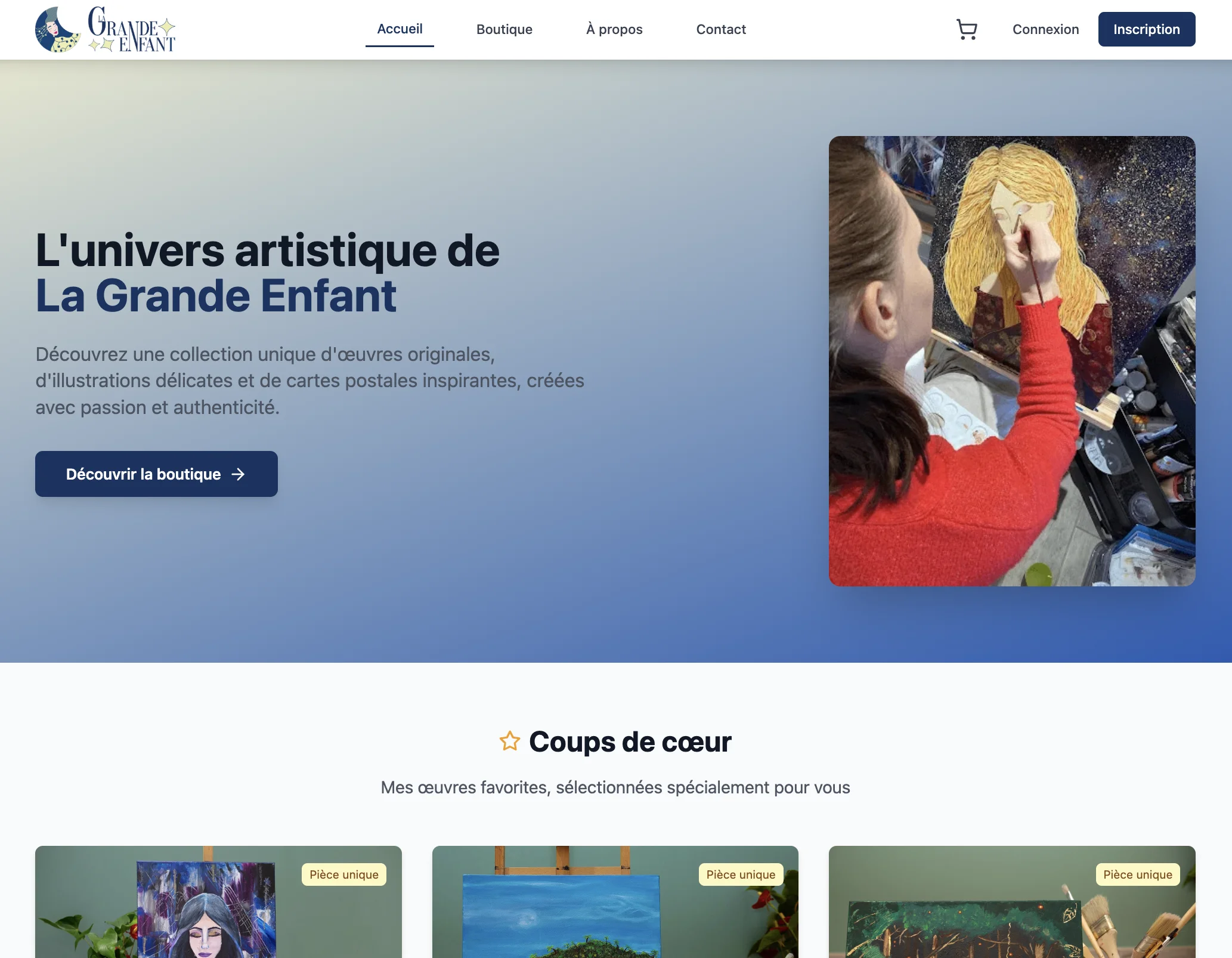 E-commerce for a Painter